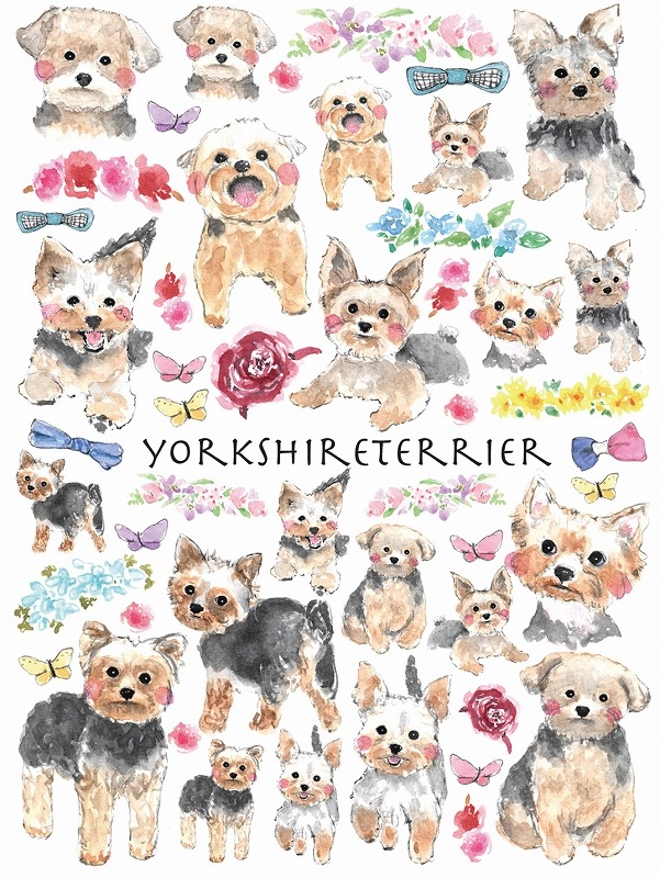 【在庫限り終了】ヨークシャテリア A4サイズ 