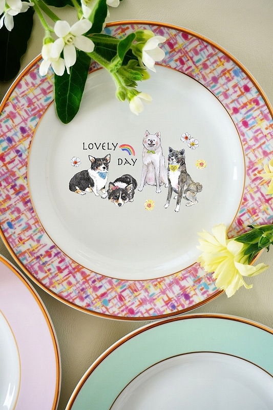 秋田犬2 はがきサイズ