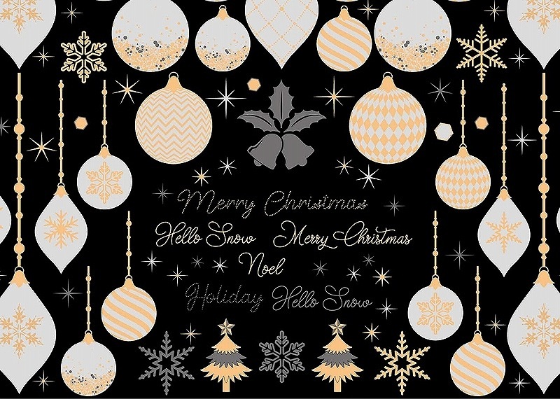 【5枚SET】ガラス用オーナメントホワイトクリスマス(1枚あたり1500円)A4