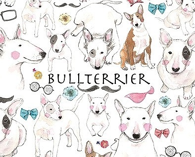 ガラス用ブルテリア はがきサイズ