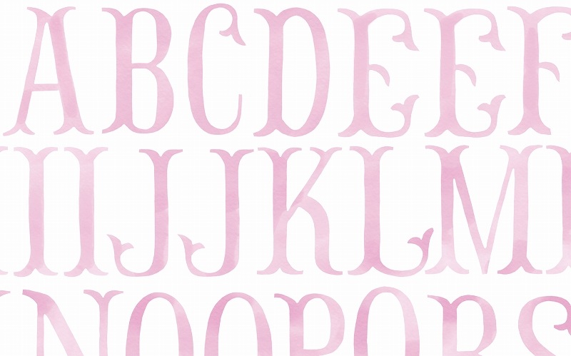 フィッシュテイルイニシャル ピンクM  A4