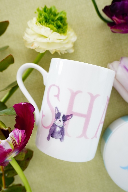 フィッシュテイルイニシャル ピンクM  A4