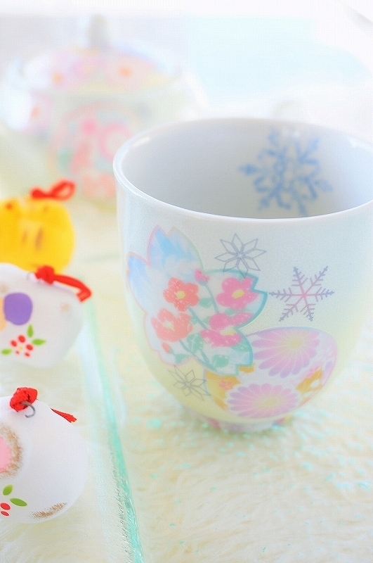 【5枚SET】和柄雪中花 (1枚あたり1500円)A4