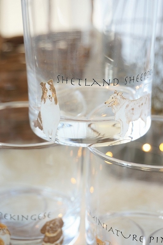 ガラス用シェットランドシープドッグ はがきサイズ