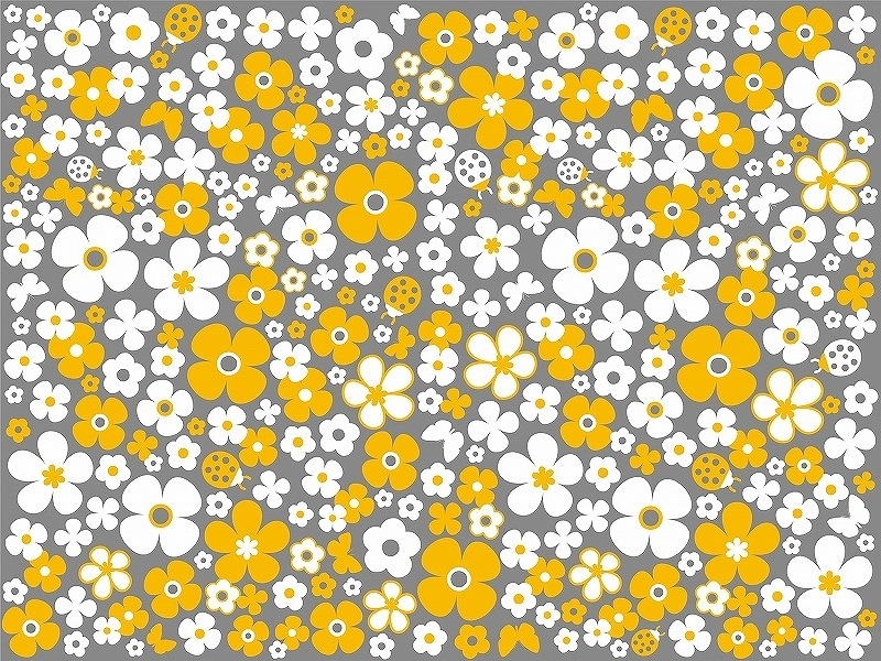 ガラス用レトロフラワーA4