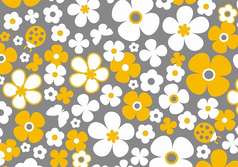 ガラス用レトロフラワーA4