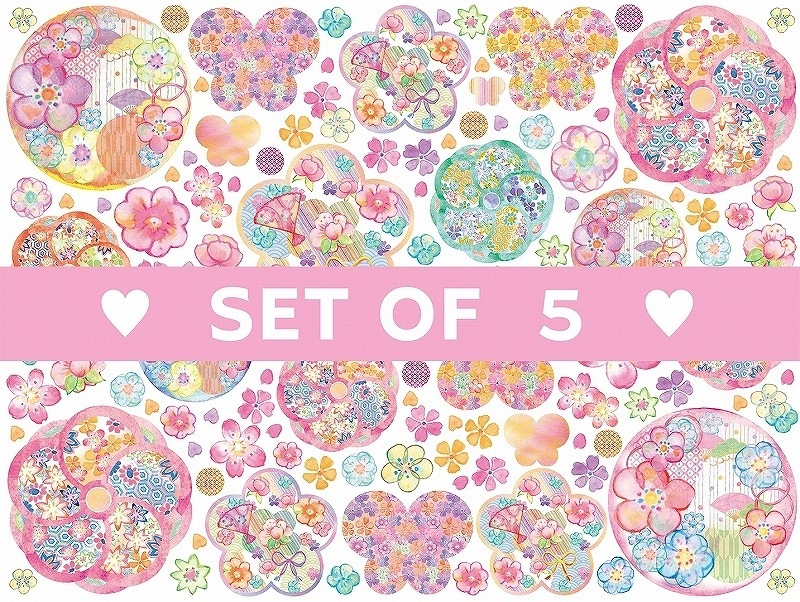 【5枚SET】和柄和華 (1枚あたり1500円)A4