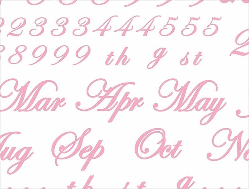 イニシャル アルファベット パステルピンク A3