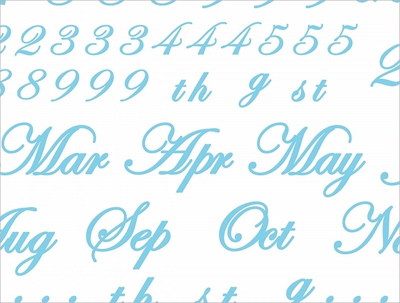 イニシャル パステルブルー A3