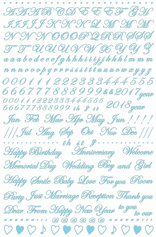 イニシャル パステルブルー A3