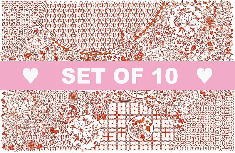 【10枚SET】赤絵和柄紋(1枚あたり1800円)A3