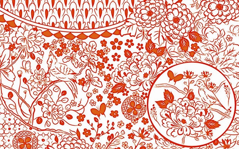 【10枚SET】赤絵和柄紋(1枚あたり1800円)A3