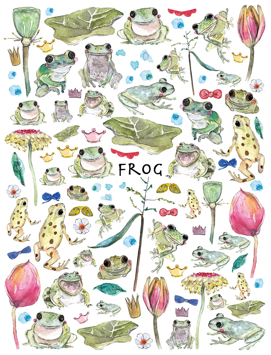 カエルはがきサイズ