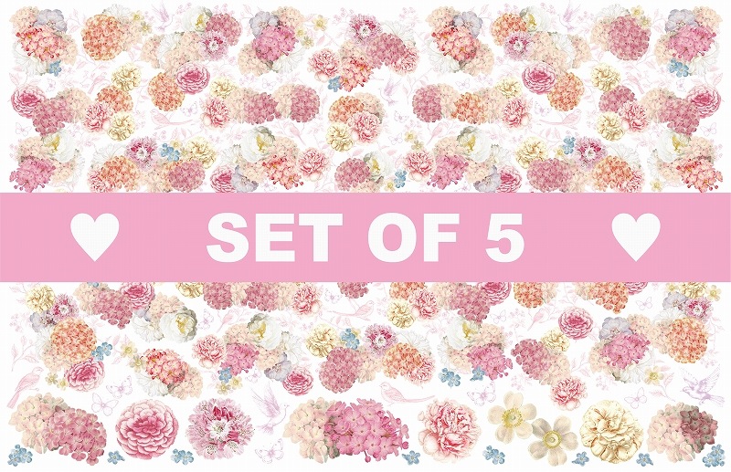 【5枚SET】Anniversaryトワルドジュイフラワー(1枚あたり1900円)A3