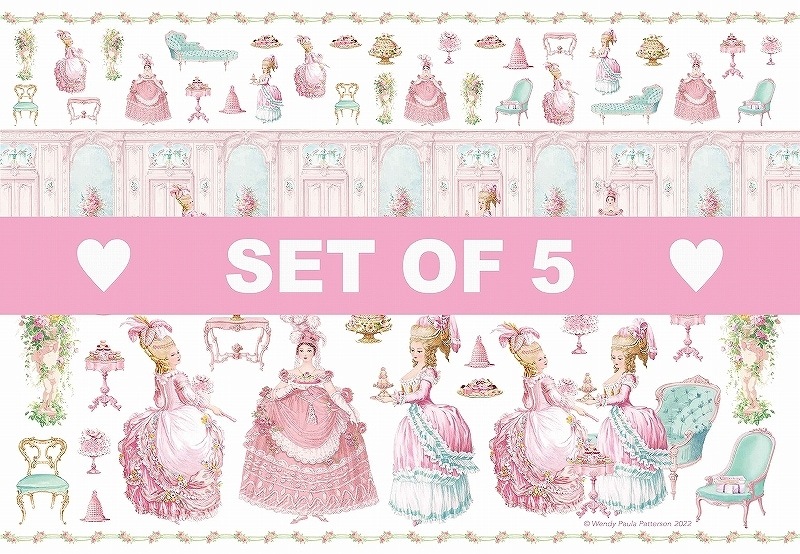 【5枚SET】マリーアントワネット2(1枚あたり1500円)A4