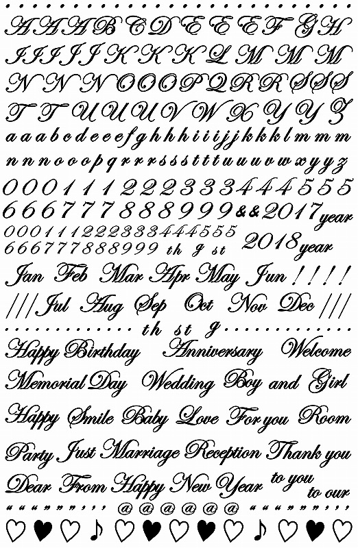 イニシャル アルファベット ブラックA3