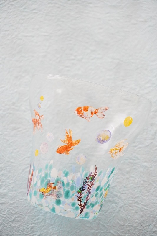 ガラス用金魚 はがきサイズ