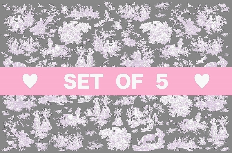 【5枚SET】ガラス用トワルドジュイパープル(1枚あたり1900円)A3