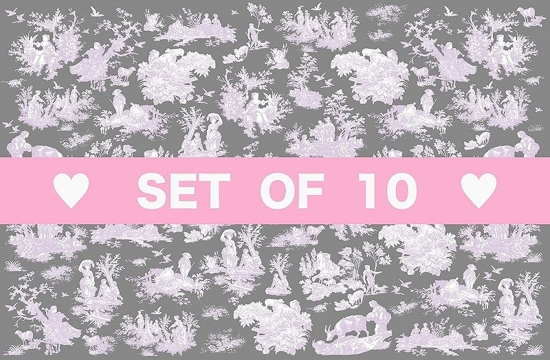 【10枚SET】ガラス用トワルドジュイパープル(1枚あたり1800円)A3