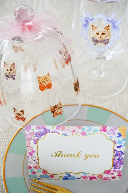 【10枚SET】ガラス用キャットリボン (1枚あたり1300円)A4