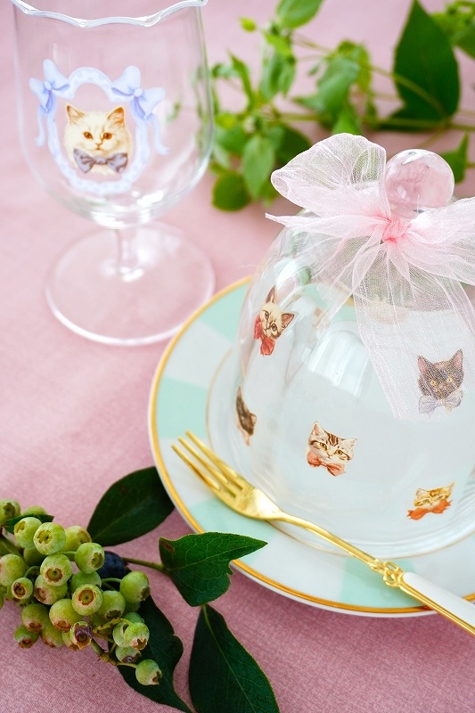 【10枚SET】ガラス用キャットリボン (1枚あたり1300円)A4