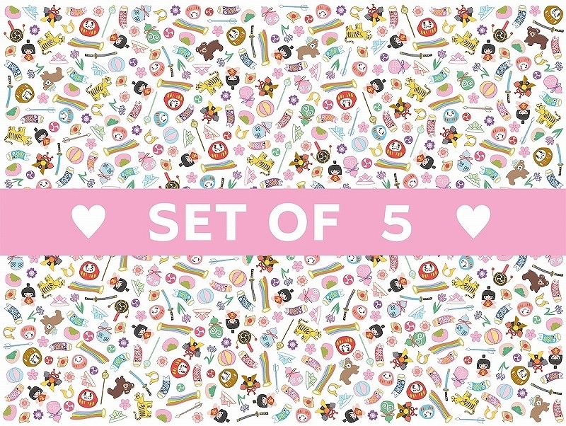 【5枚SET】豆こいのぼり (1枚あたり1500円)A4