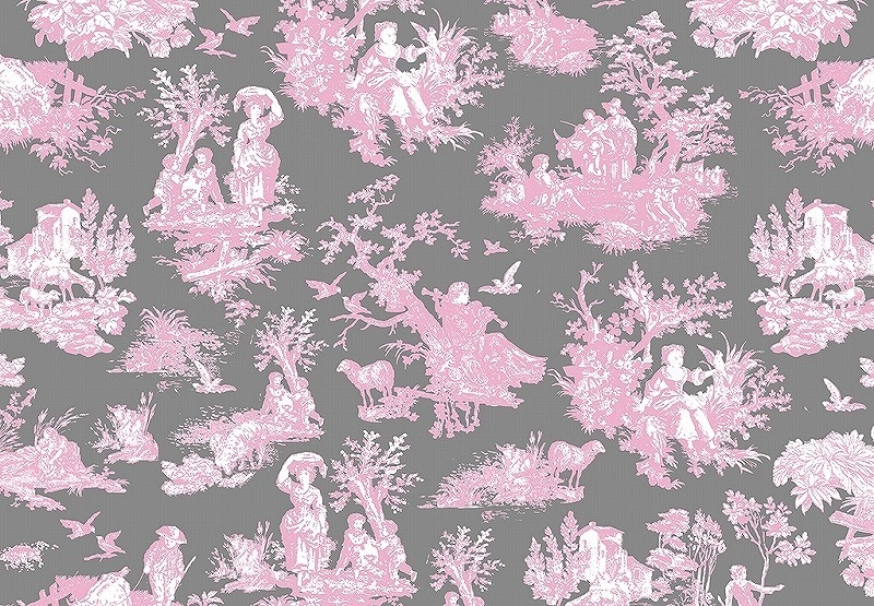 【5枚SET】ガラス用トワルドジュイピンク(1枚あたり1900円)A3