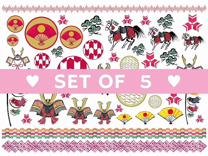 【5枚SET】端午の節句(1枚あたり1500円)A4