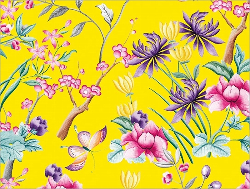 【5枚SET】シノワズリーシック イエローパターン(1枚あたり1900円)A3