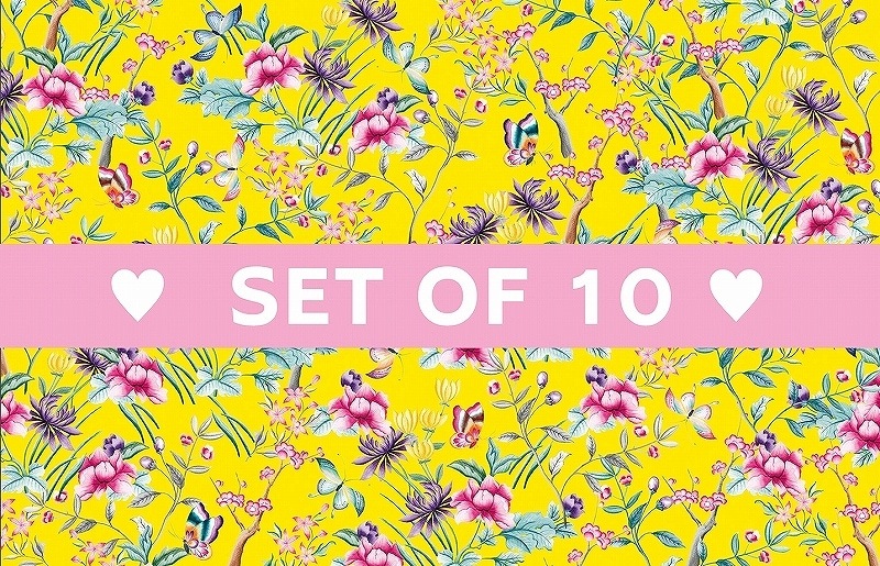 【10枚SET】シノワズリーシック イエローパターン(1枚あたり1800円)A3