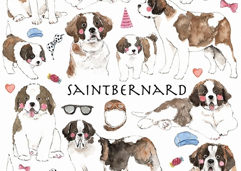 ガラス用セントバーナード はがきサイズ