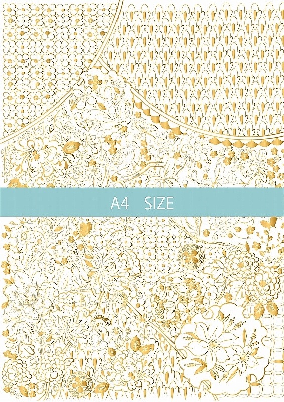 CUT和柄本金和柄紋 A4