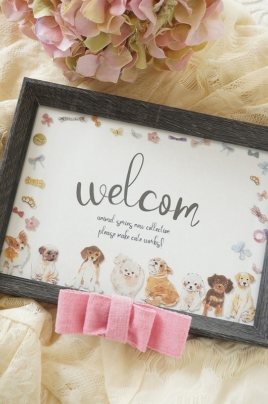 ガラス用ポメラニアン はがきサイズ