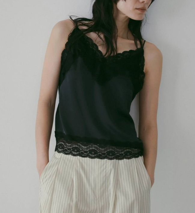 anuke（アンヌーク）』Satin Lace Camisole | すべてのトップス 