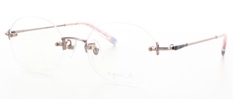 agnes b.  アニエス・ベー メガネ フレーム  50-0124-1 agnes b（アニエスベー）50-0124 Size.48 Col.01｜メガネ(眼鏡・めがね