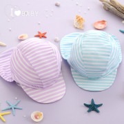 I LOVE BABY アイラブベビー シャーベットボーダーフラップ付 UVキャップ|帽子|ファッション