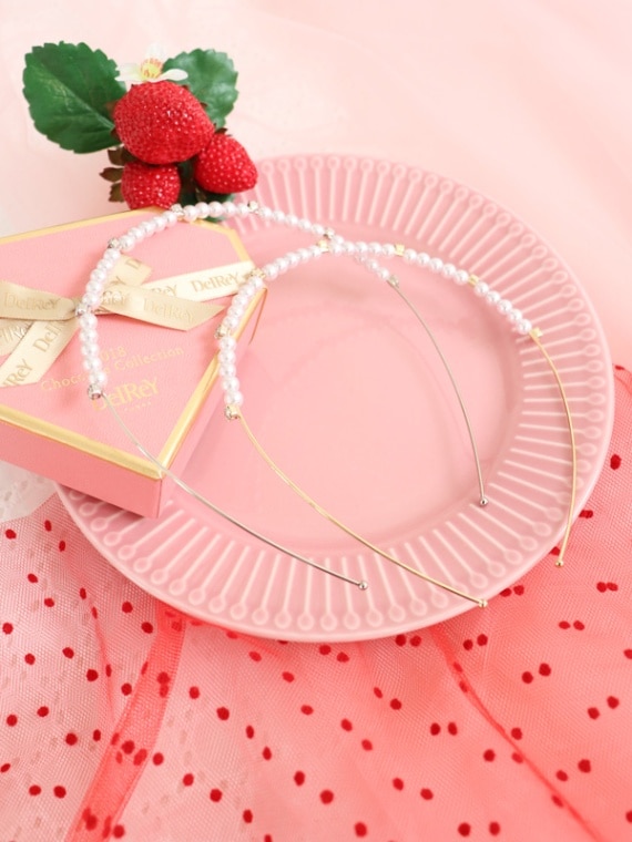 ガーリーパールカチューシャ