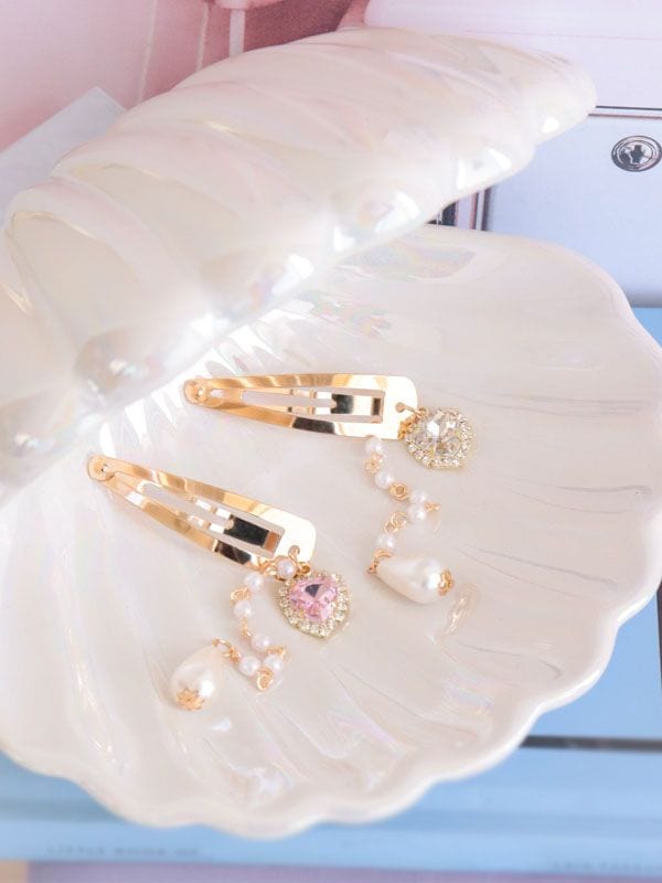 ドリッピングハートヘアピン