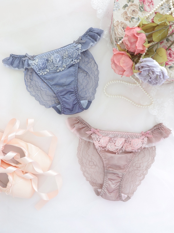 【新品タグ付き】LIVY フランス高級ランジェリー ショーツセット 単品可 Romantic ROSE 単品ショーツ｜かわいい下着・ランジェリーの通販