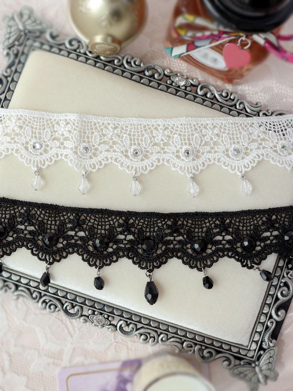 クリスタルドロップレースチョーカー