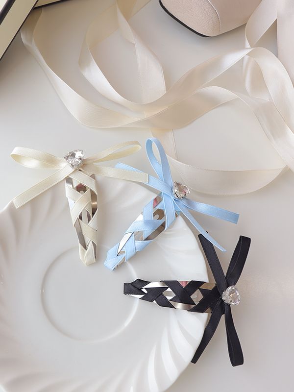 あみあげリボンヘアピン