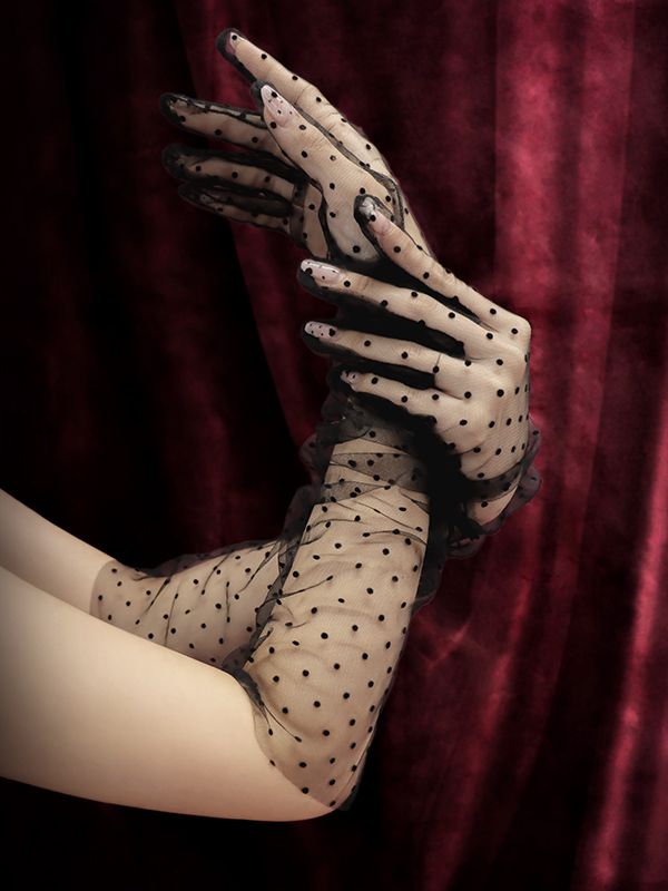 ドットチュールロンググローブ