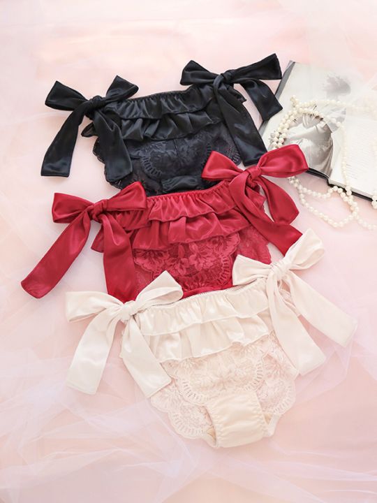 Satin Rouge単品リボンショーツ