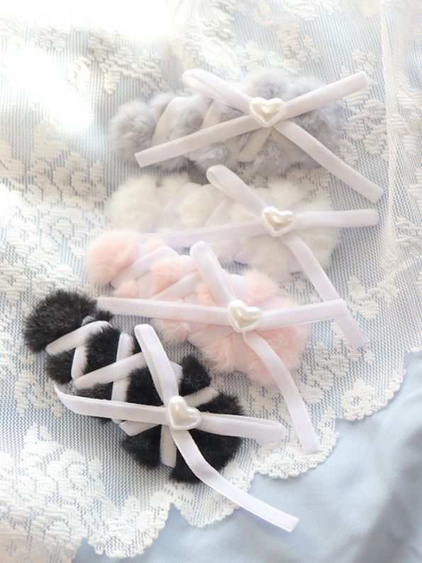 フェザーリボンヘアクリップ