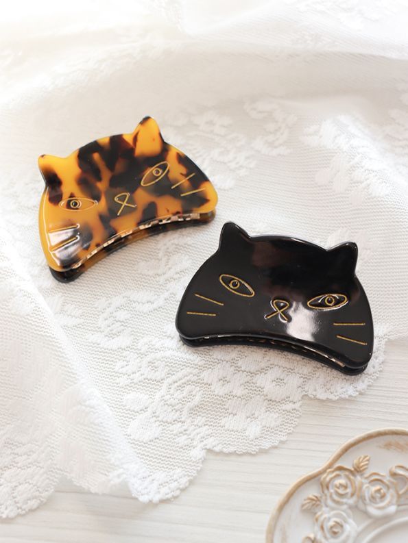 ネコヘアクリップ