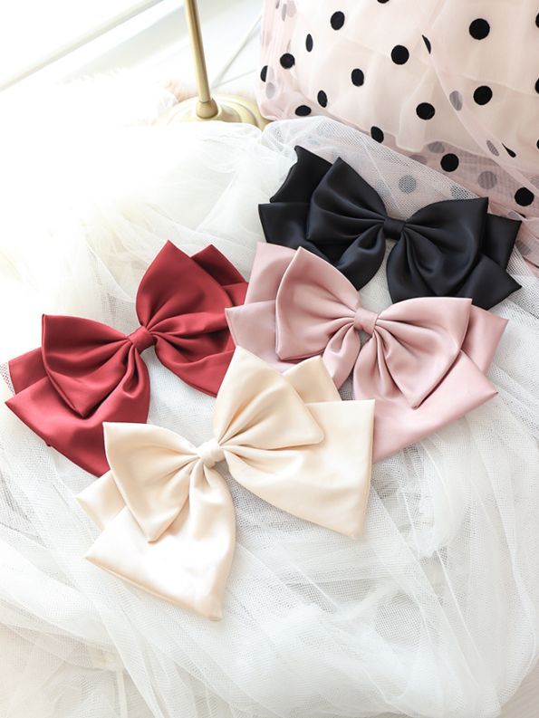 シルキービッグリボンバレッタ