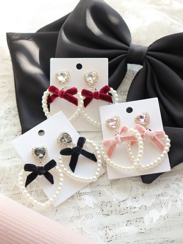 パールハートベロアリボン