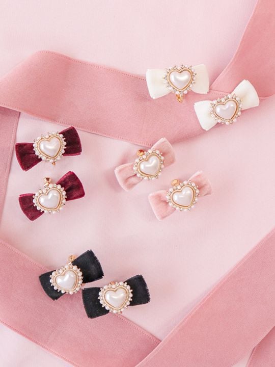 クイーンハートリボンピアス