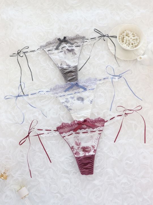 ロイヤルフラワープリント単品Tバック