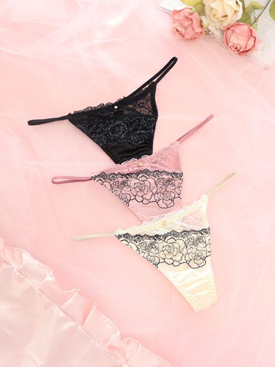 Tバック★ラメ付きピンク★M-Lサイズ★58%OFF★ ロージーラメフローラ単品Tバック｜かわいい下着・ランジェリーの通販